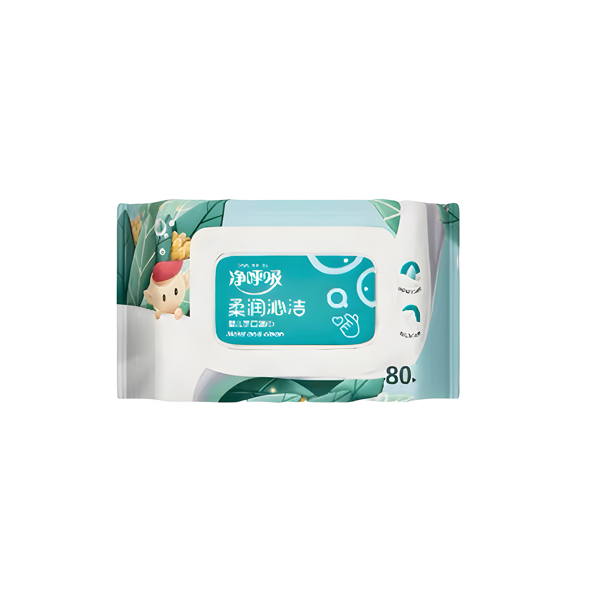 (в коробке 24 шт) JING HUXI Детские влажные салфетки "Мягкость и чистота" (80 шт.)