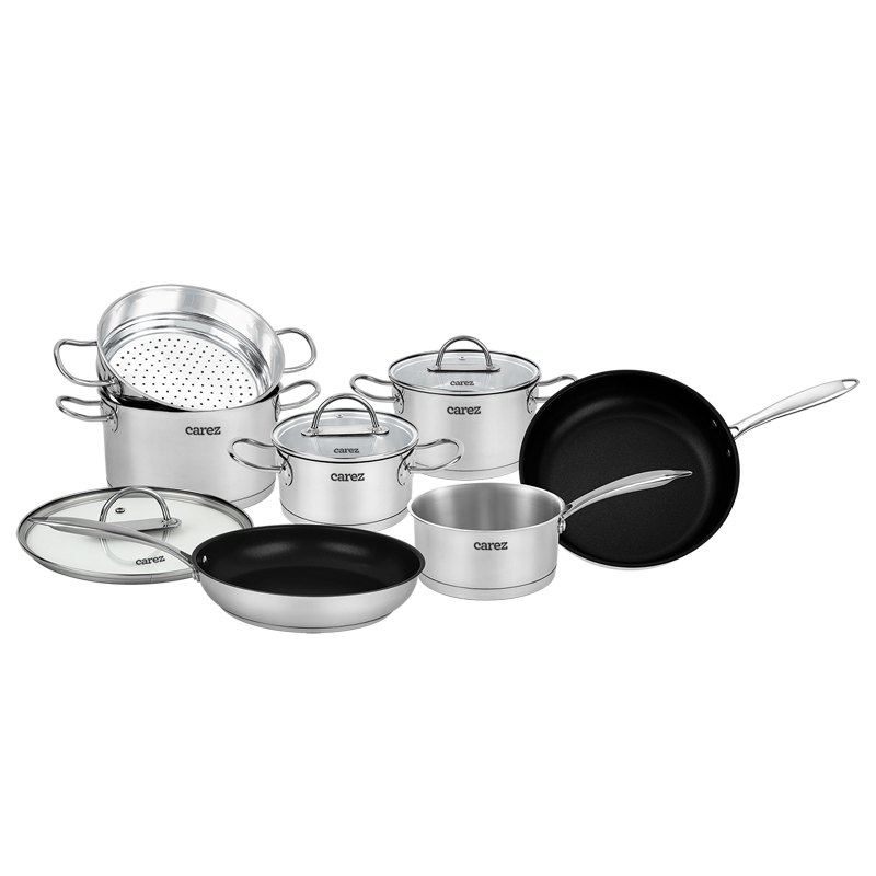 (Кол-во в коробке 2 шт) Набор посуды для приготовления пищи из 6 кастрюль и сковородок