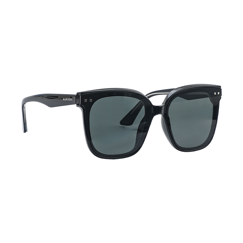 (Кол-во в коробке 40 шт)MARVISIA Солнцезащитные очки HD Nylon/23047/Яркие черно-серые линзы