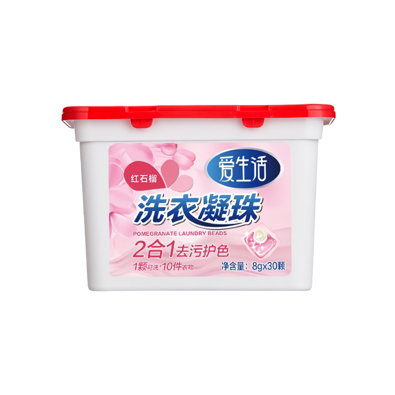 (Кол-во в коробке 24 шт) iLiFE Гелевые капсулы для стирки белья "Красный гранат"(анг-русский)