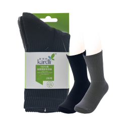 Утолщенные махровые носки Kardli из 100% хлопка, мужские, черные + серые.