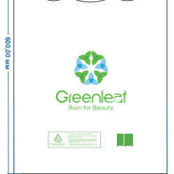 Пакеты для покупок Greenleaf, средний размер (KG), 100 единиц в рулоне, допустимая производственная погрешность — не более 5 единиц.