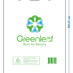 Пакеты для покупок Greenleaf, малый размер (KG), 100 единиц в рулоне, допустимая производственная погрешность — не более 5 единиц.