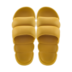 Home Deli 202507 Caterpillar Soft Q Edition Женские желтые тапочки 39-40